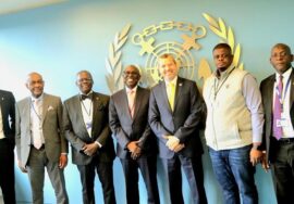 Cross Section of Secretary-General of the International Maritime Organization (IMO), Arsenio Dominguez and NIMASA DG and other officials